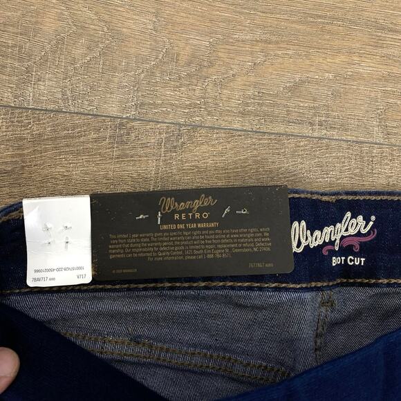 Wrangler Retro Mae Mid Rise Boot Cut Maternity Jeans 9 x 30 Blue Stretch Comfort - Picture 8 of 10